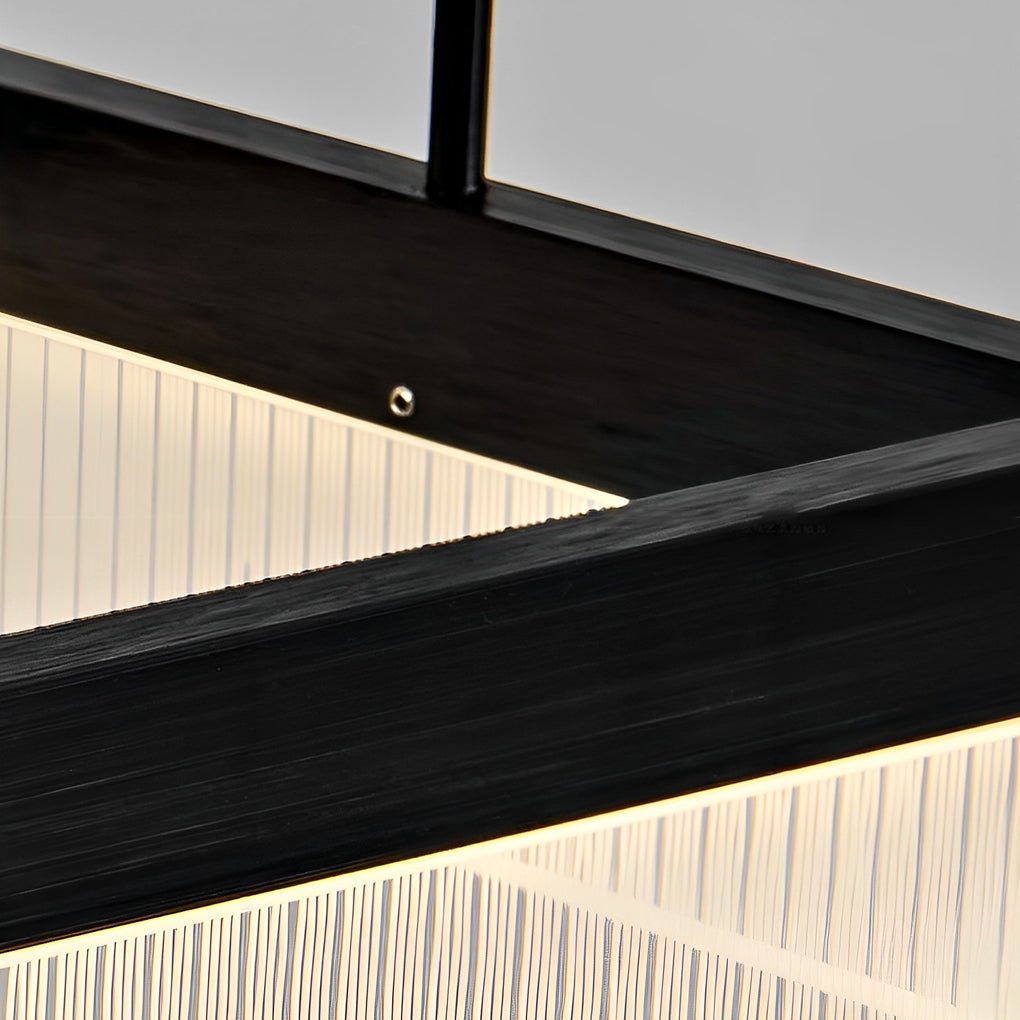 [Open-Box] Rectangular Frame 3 Step Dimming Dimmable with Remote Modern Chandelier