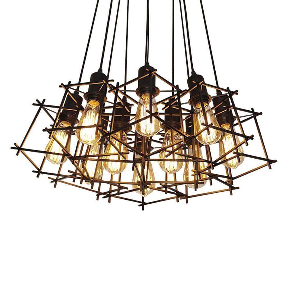 Cage Pandant Light Black Industrial Wire Lantern Ceiling Light