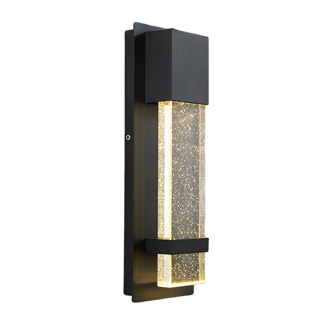 Rectangular Outdoor Wall Lights Minimalist Bubble Glass LED Light