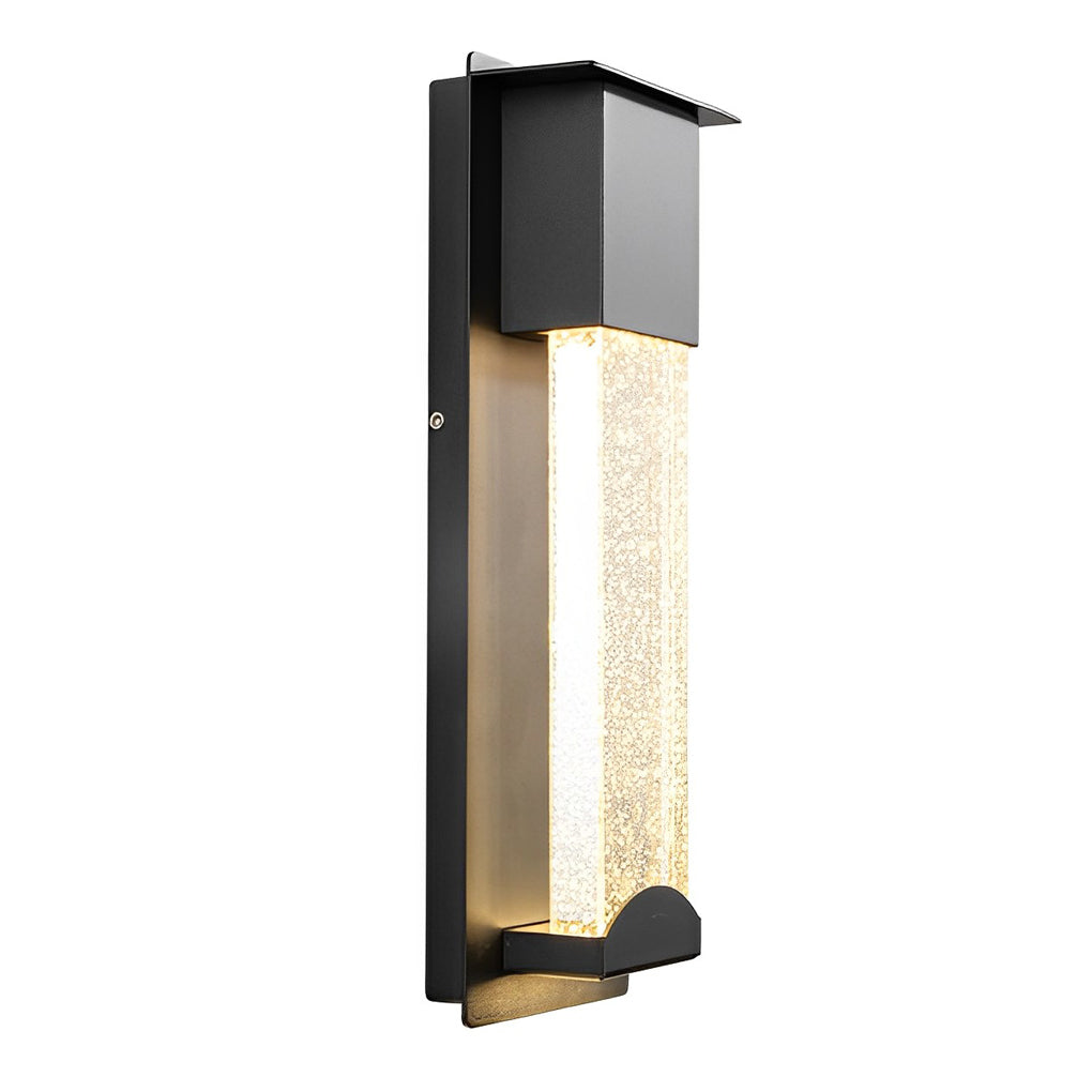 Rectangular Outdoor Wall Lights Minimalist Bubble Glass LED Light