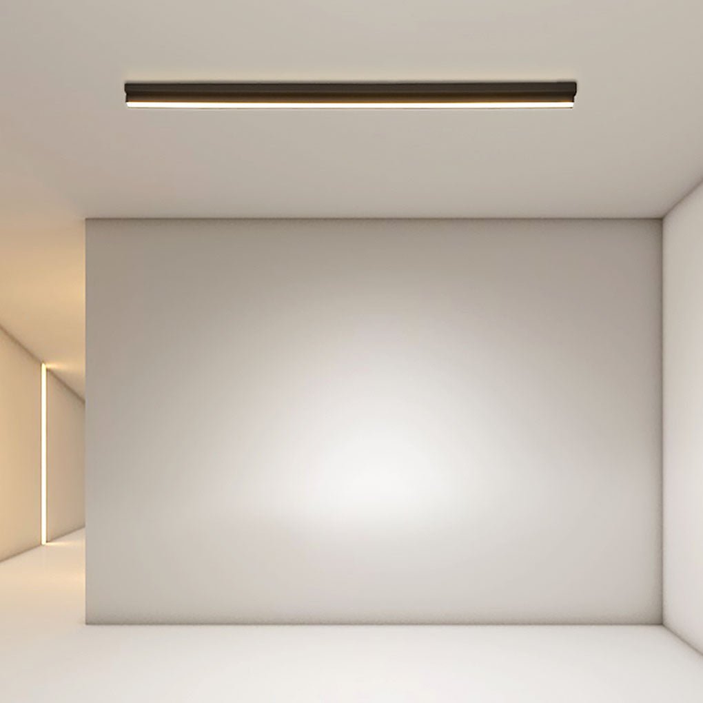 Long LED Linear Lights Black Aluminum Flush Mount light