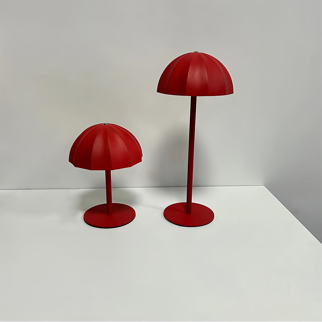 Iron Table Lamps Minimalist Mushroom Cordless Rechargeable Metal Lamp