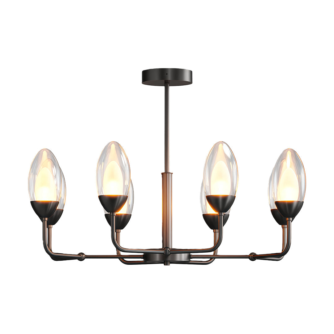 Modern Minimalist Chandelier Full Copper Luxury Ceiling Light