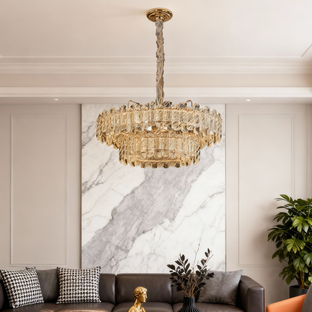 Nordic Chandelier Luxury Carbon Steel Crystal Ceiling Light