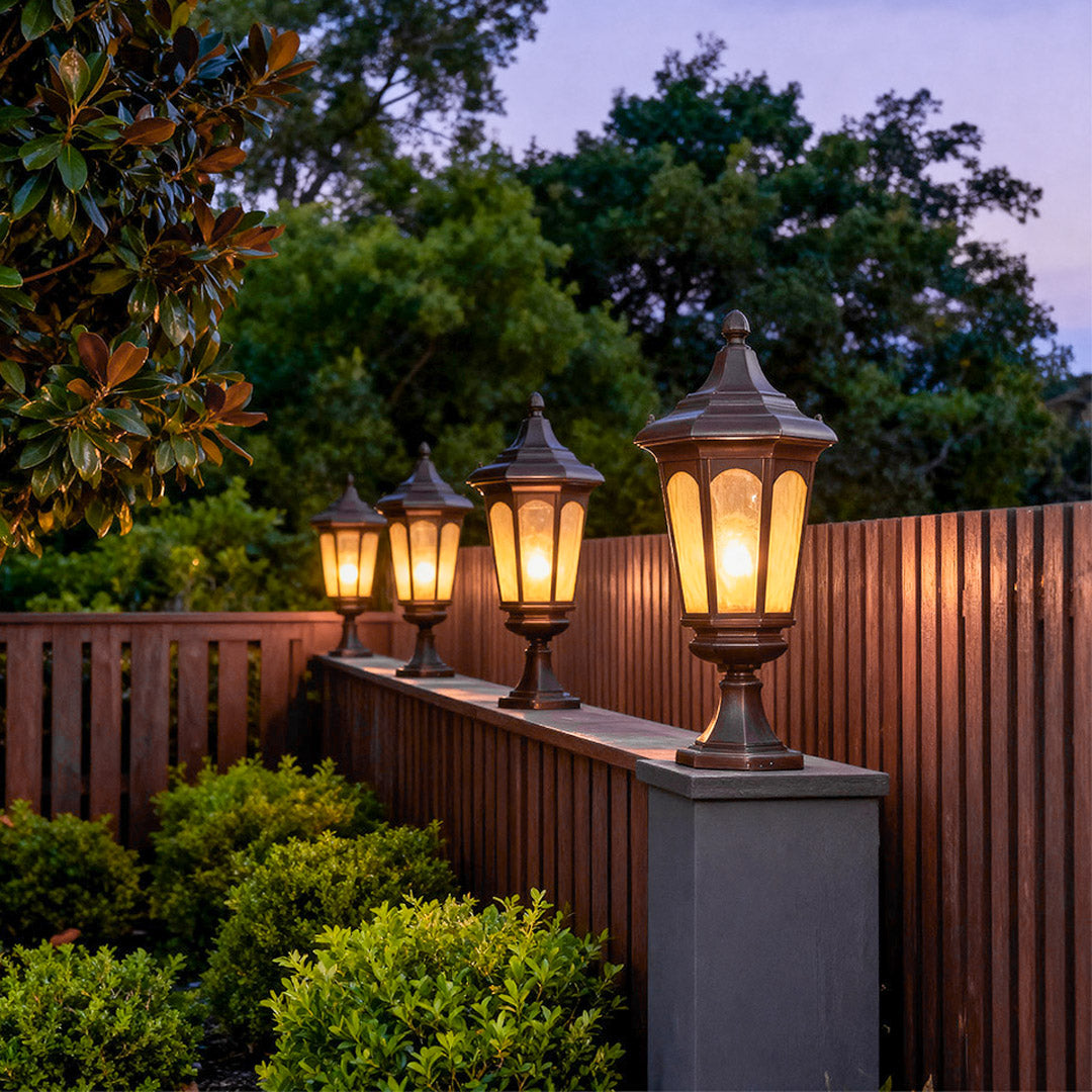 Residential Pillar Light Waterproof Retro Outdoor LED Pathway Lamp