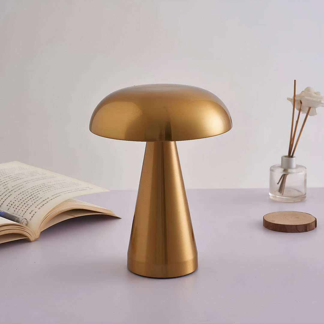 Retro Metal Table Lamp Mushroom Dimmable Creative Design Iron Light