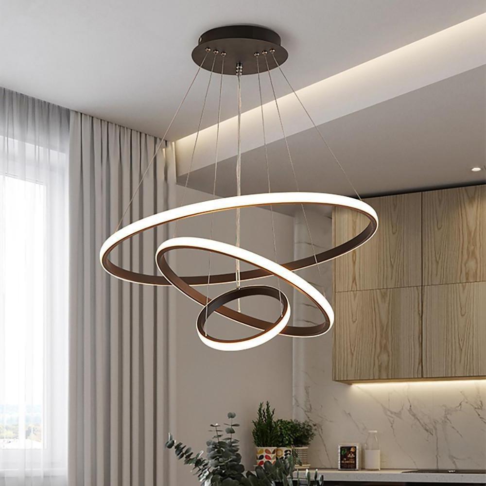 Ring LED Chandelier Modern Unique Metal Ceiling Light