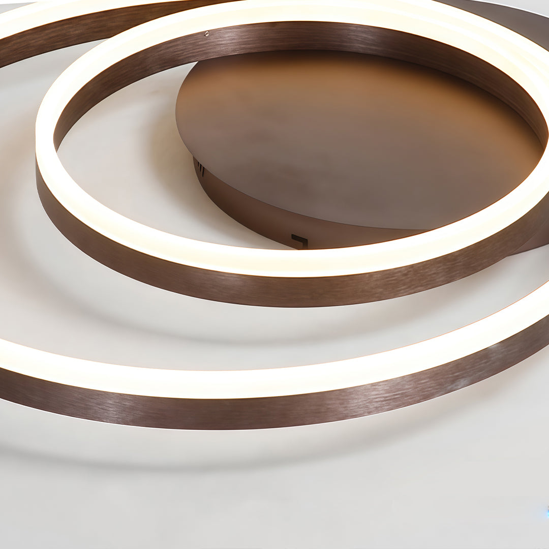 Ring Pendant Light Fixture Modern 2-Light LED Ceiling Light