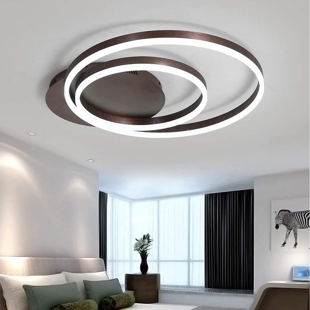 Ring Pendant Light Fixture Modern 2-Light LED Ceiling Light