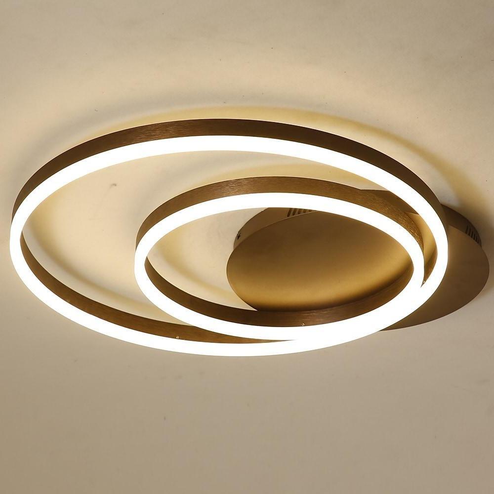 Ring Pendant Light Fixture Modern 2-Light LED Ceiling Light