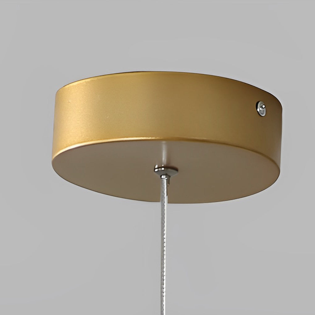 Ring Staircase Pendant Light Gold LED Ceiling Light