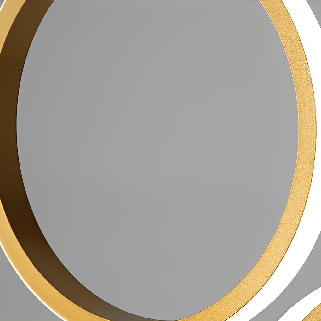 Ring Staircase Pendant Light Gold LED Ceiling Light
