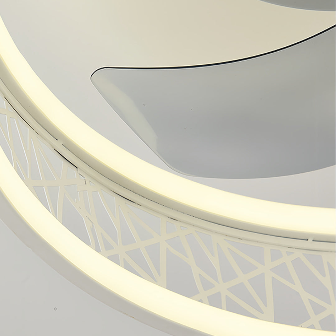 Round Ceiling Fan with Light Nordic Ultra Thin Integrated Fan Light