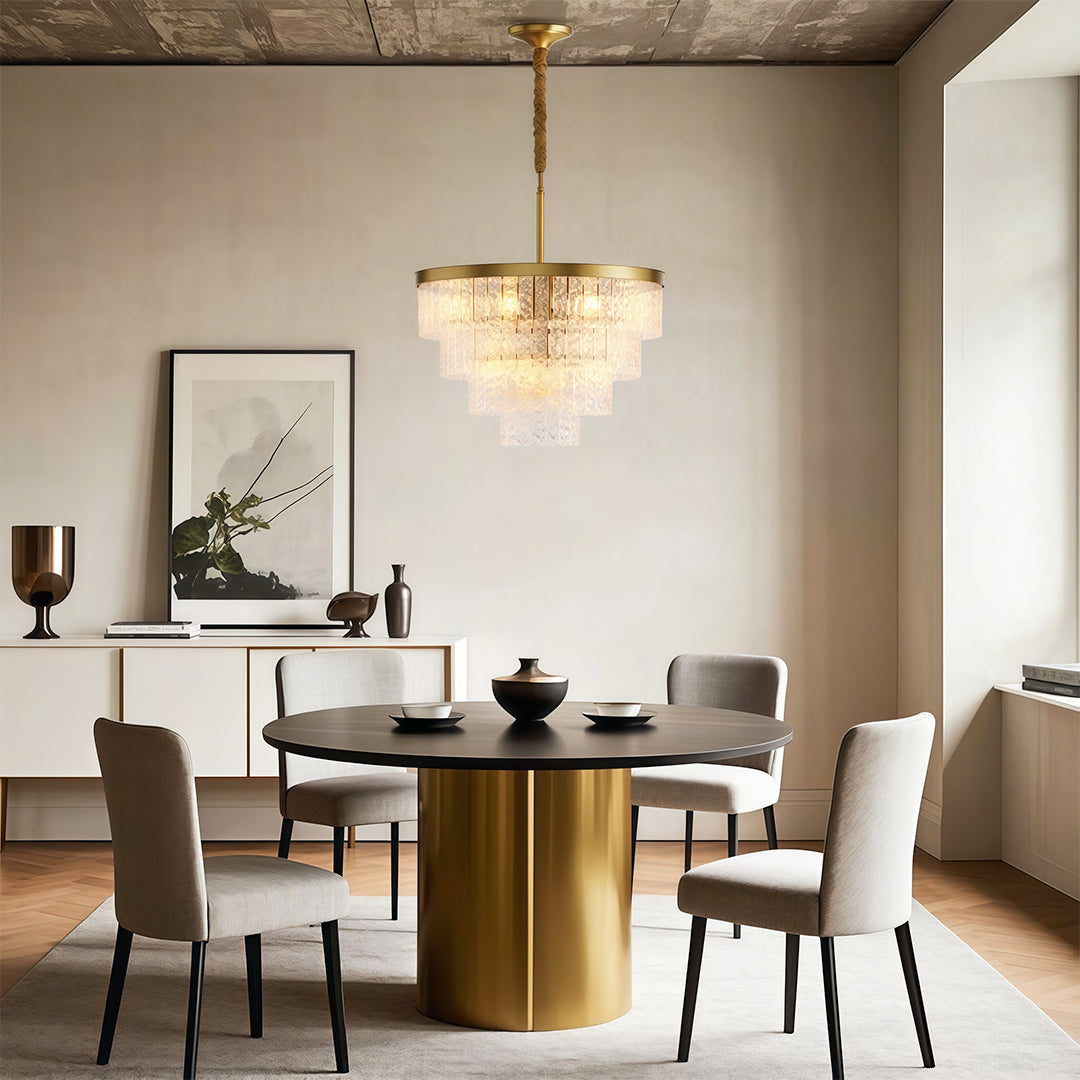 Modern Forms Chandelier Minimalist Full-Copper Luxury Ceiling Light