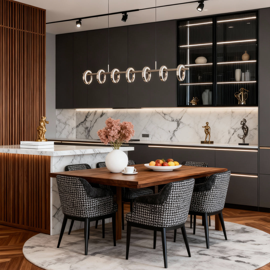 Linear Suspension Lighting Italian Creative Luxury Ceiling Light
