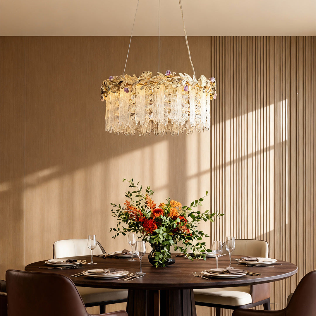 Gold Chandelier Crystal French Minimalist Ceiling Light