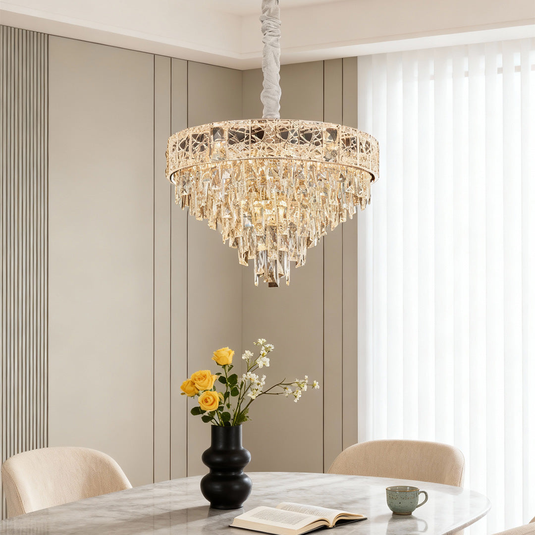 Large Chandelier Crystals European Style Luxury Ceiling Light