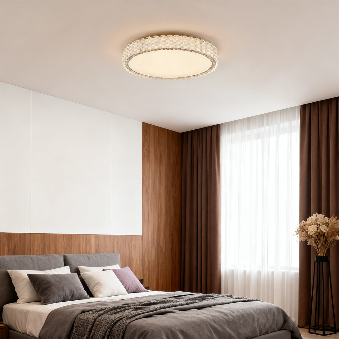 LED Flush Mount Ceiling Light Fixtures Luxury Crystal Lamp