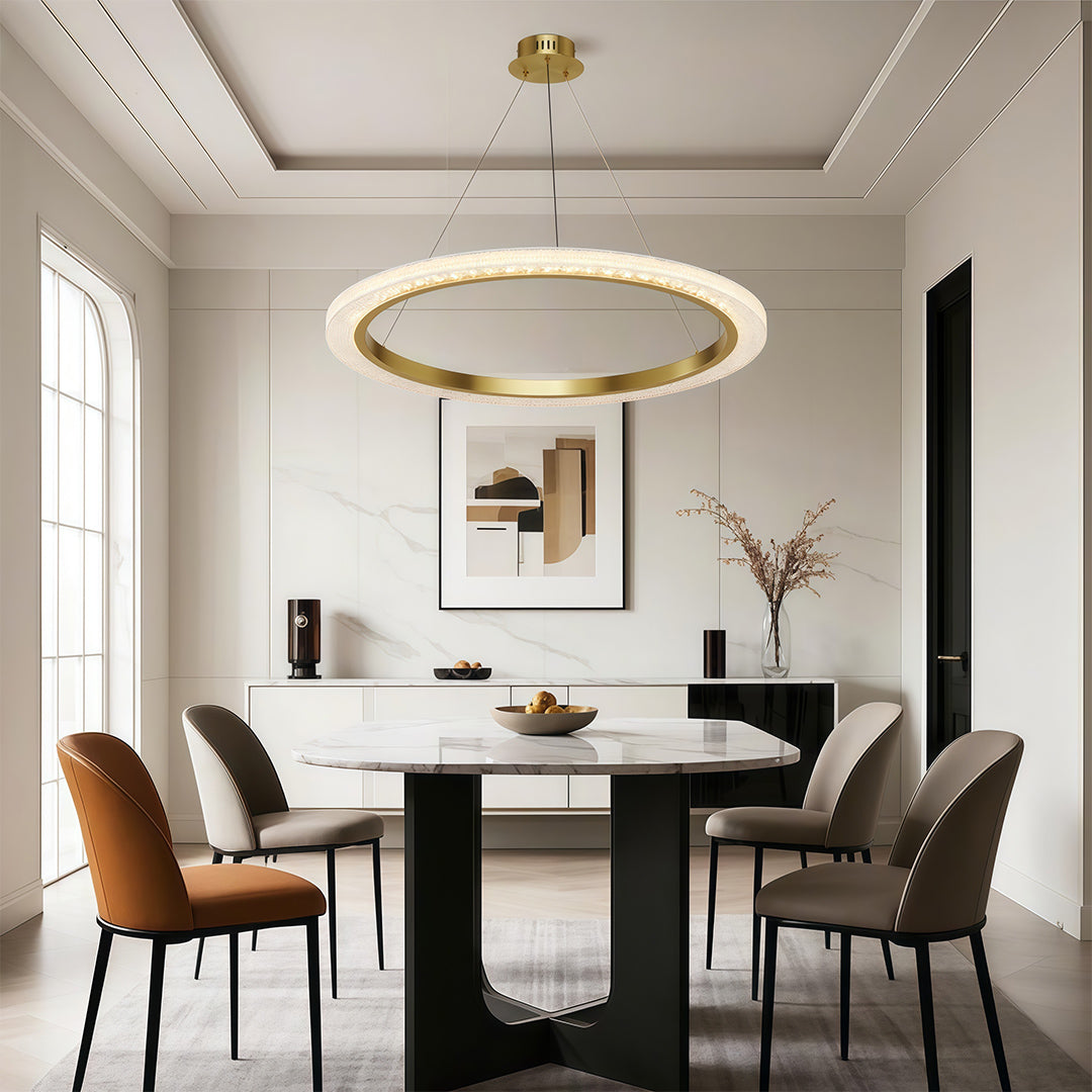 Round Modern Chandelier Minimalist Acrylic Ceiling Light