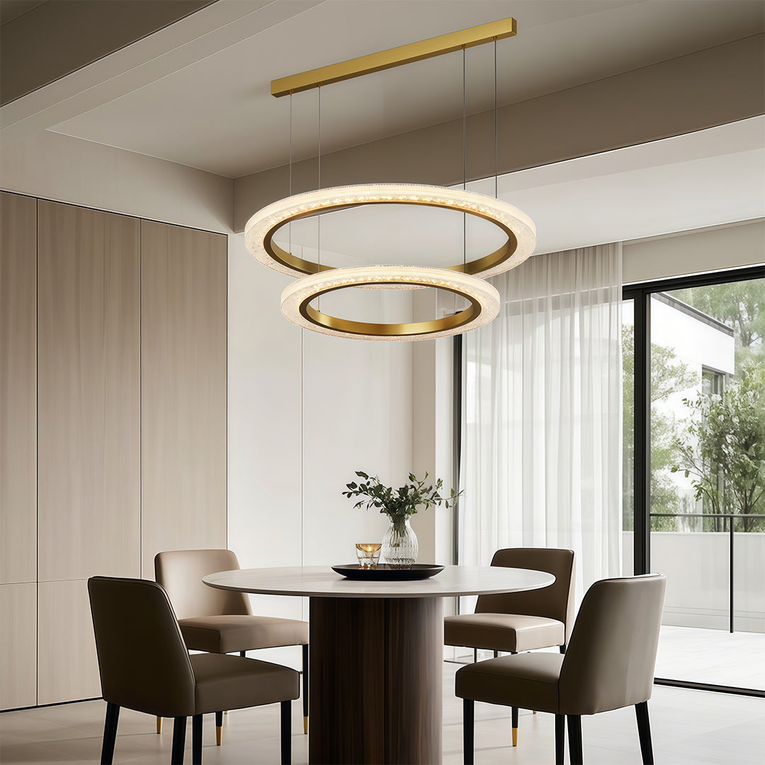 Round Modern Chandelier Minimalist Acrylic Ceiling Light