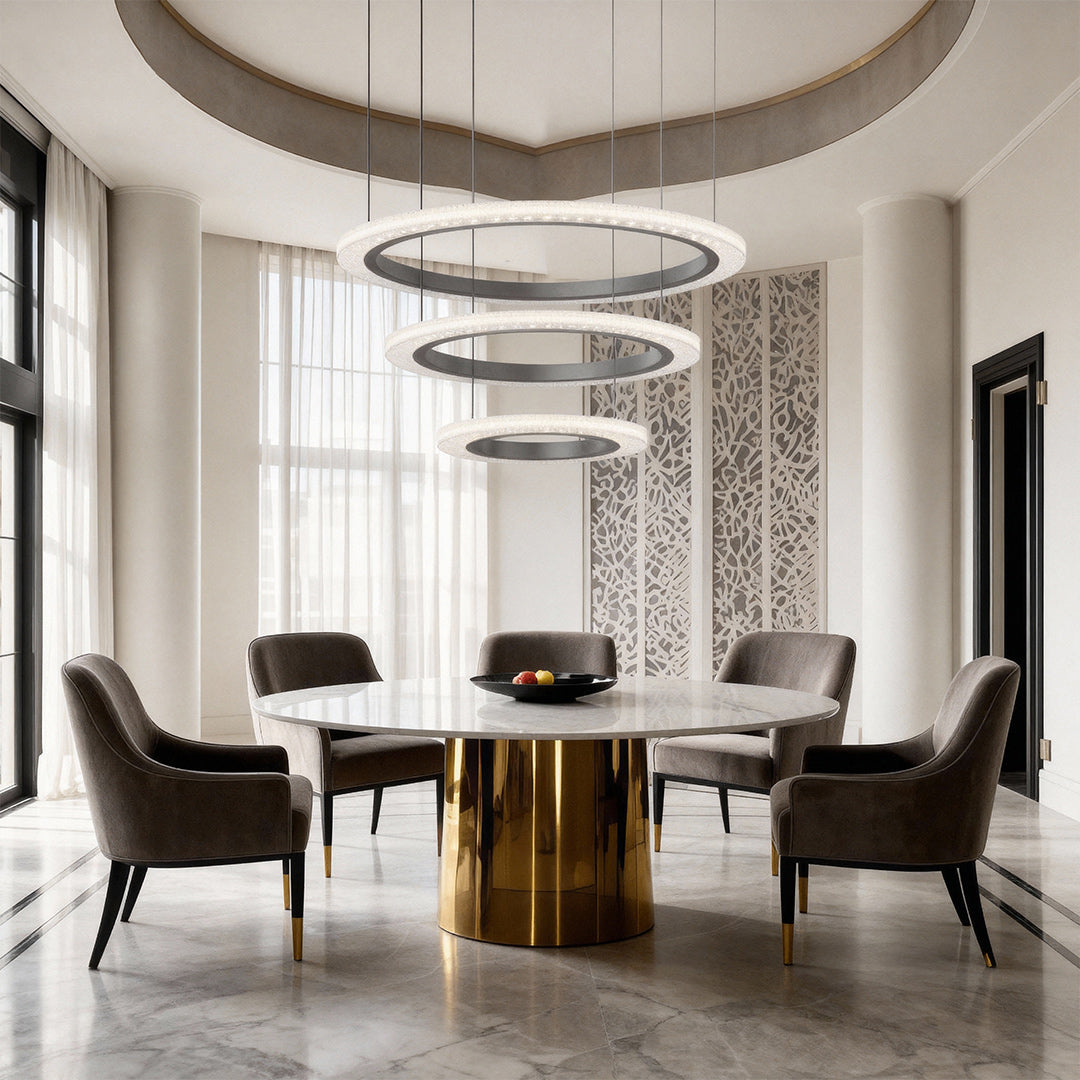 Round Modern Chandelier Minimalist Acrylic Ceiling Light