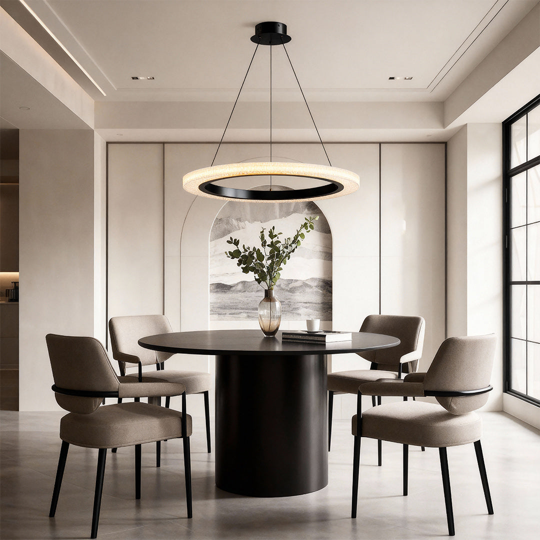 Round Modern Chandelier Minimalist Acrylic Ceiling Light