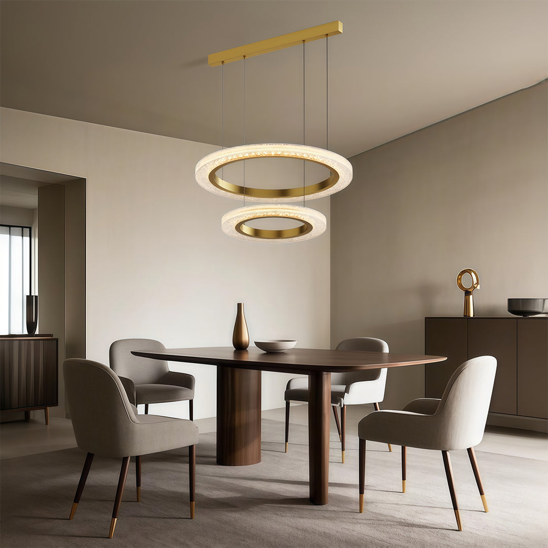 Round Modern Chandelier Minimalist Acrylic Ceiling Light
