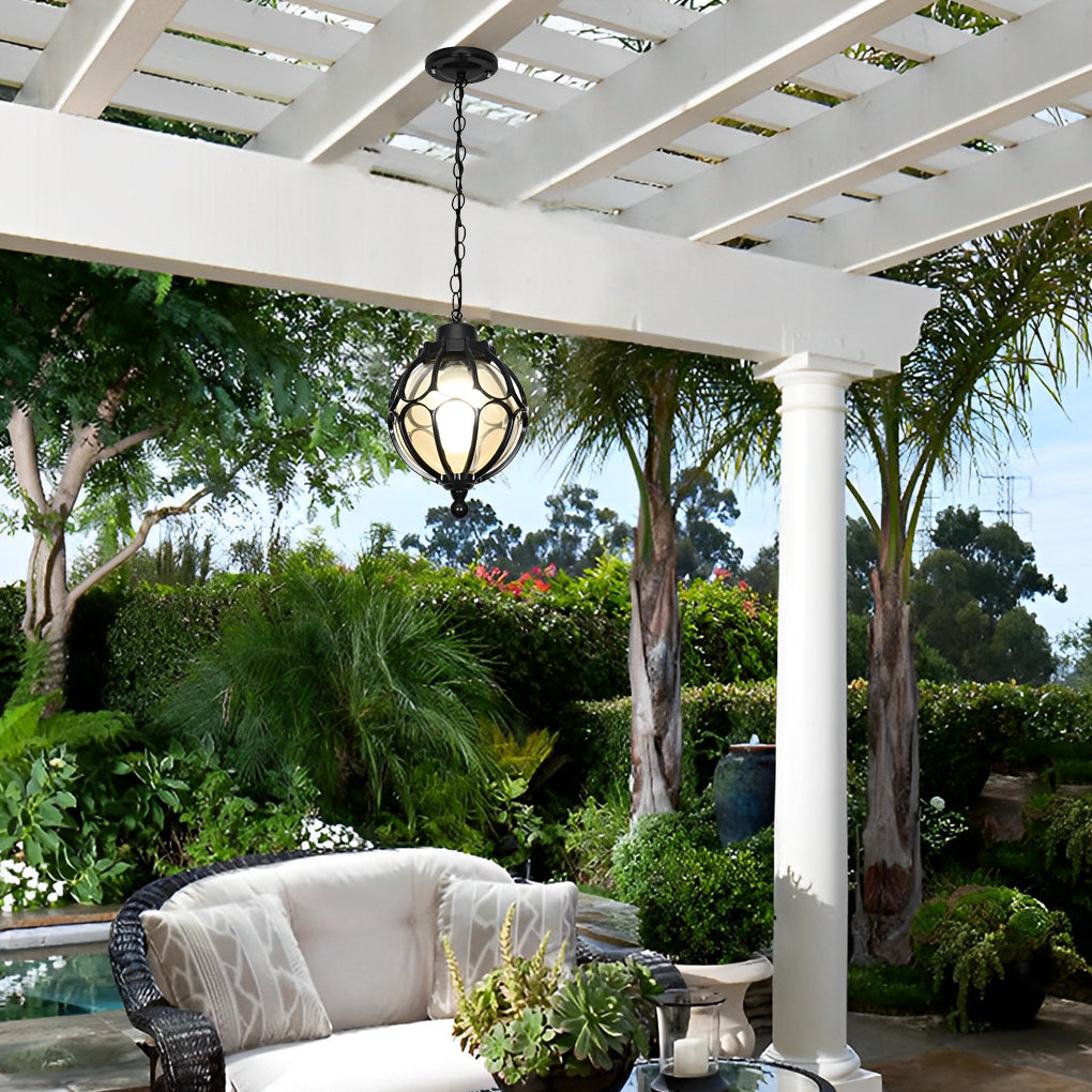 Round Outdoor Hanging Lights Aluminum Waterproof Outdoor Light