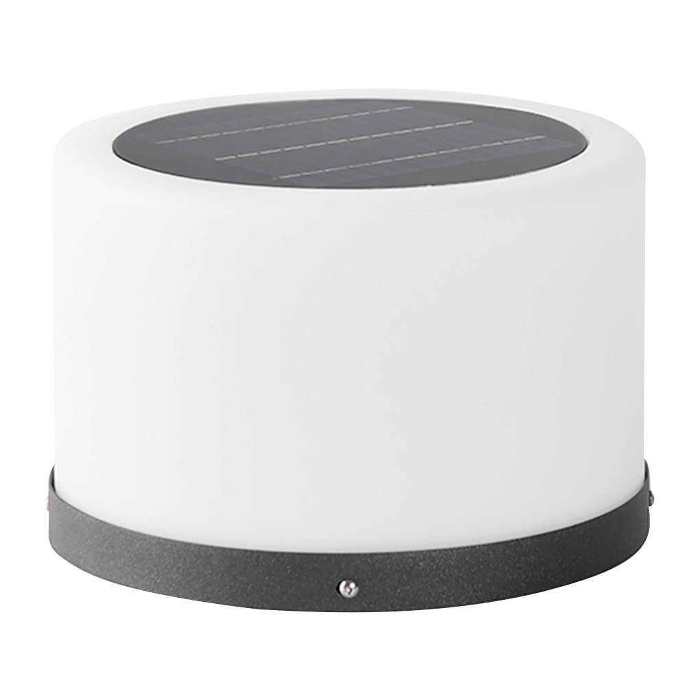 Round Pillar Lights Minimalist Solar-Powered Garden Light
