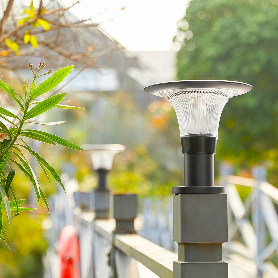 Fence Post Cap Lights Solar Outdoor Waterproof Light
