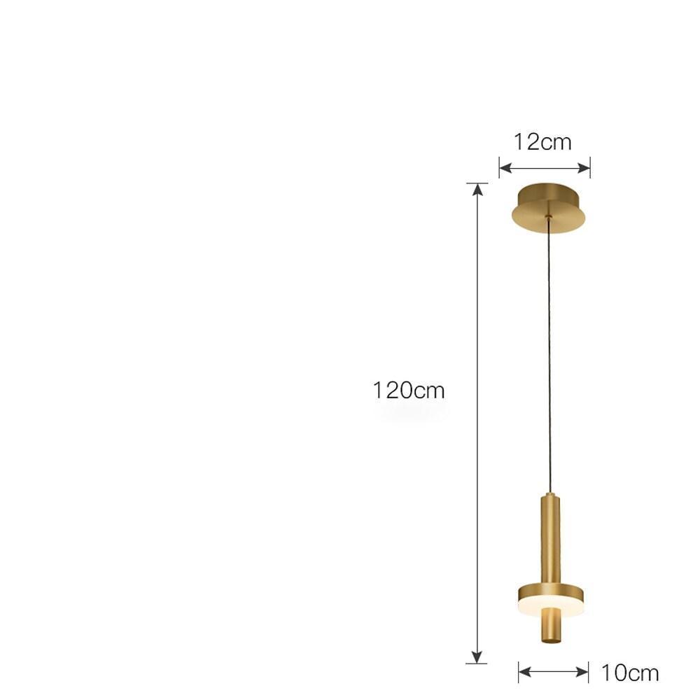 Circle Cylinder LED Gold Nordic Pendant Light Hanging Lamp
