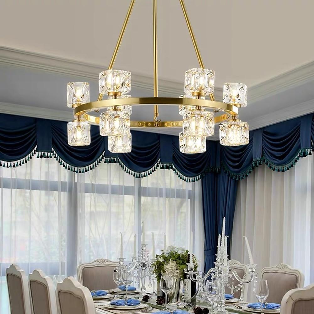 Circles Spotlights Industrial Brass Chandeliers LED Ceiling Light