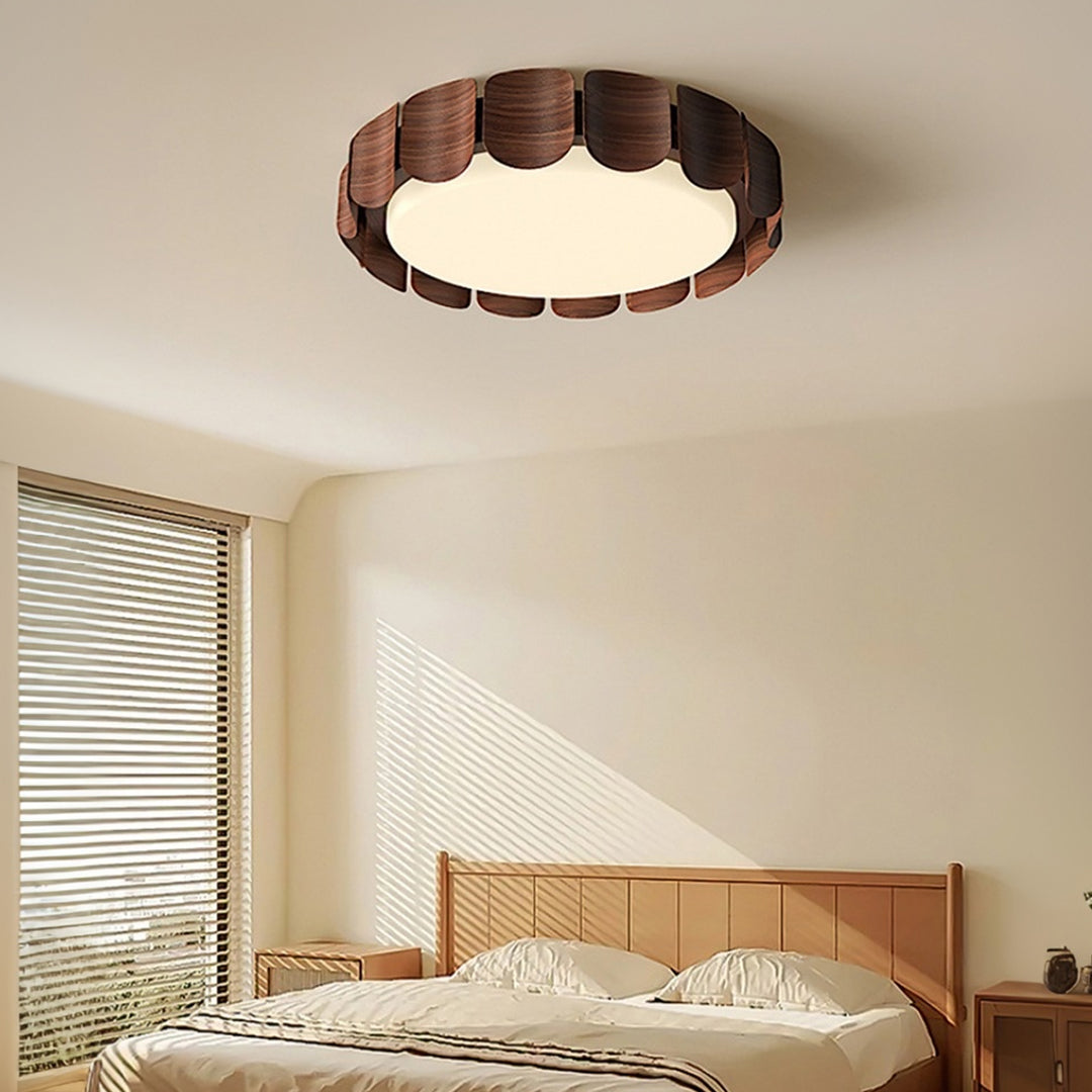 Wooden Ceiling Lights wide-spectrum LED Flush Mount Light
