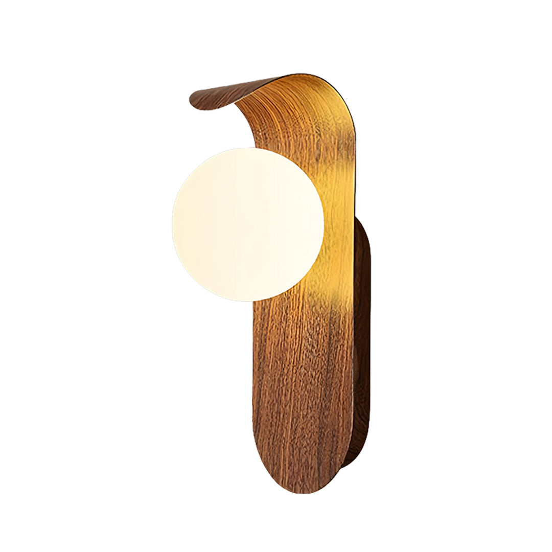 LED Lights For Wall Mid-Century Minimalist Wood Grain Wall Lights