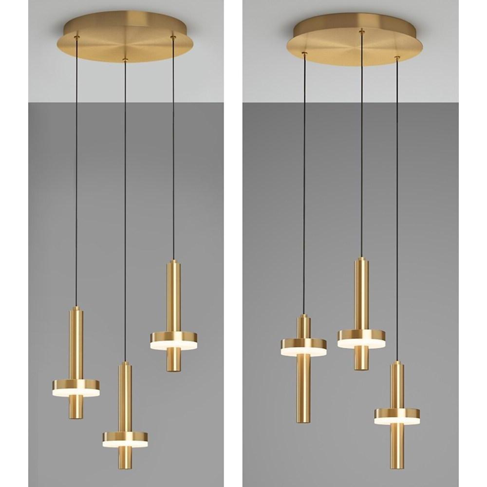 Circle Cylinder LED Gold Nordic Pendant Light Hanging Lamp