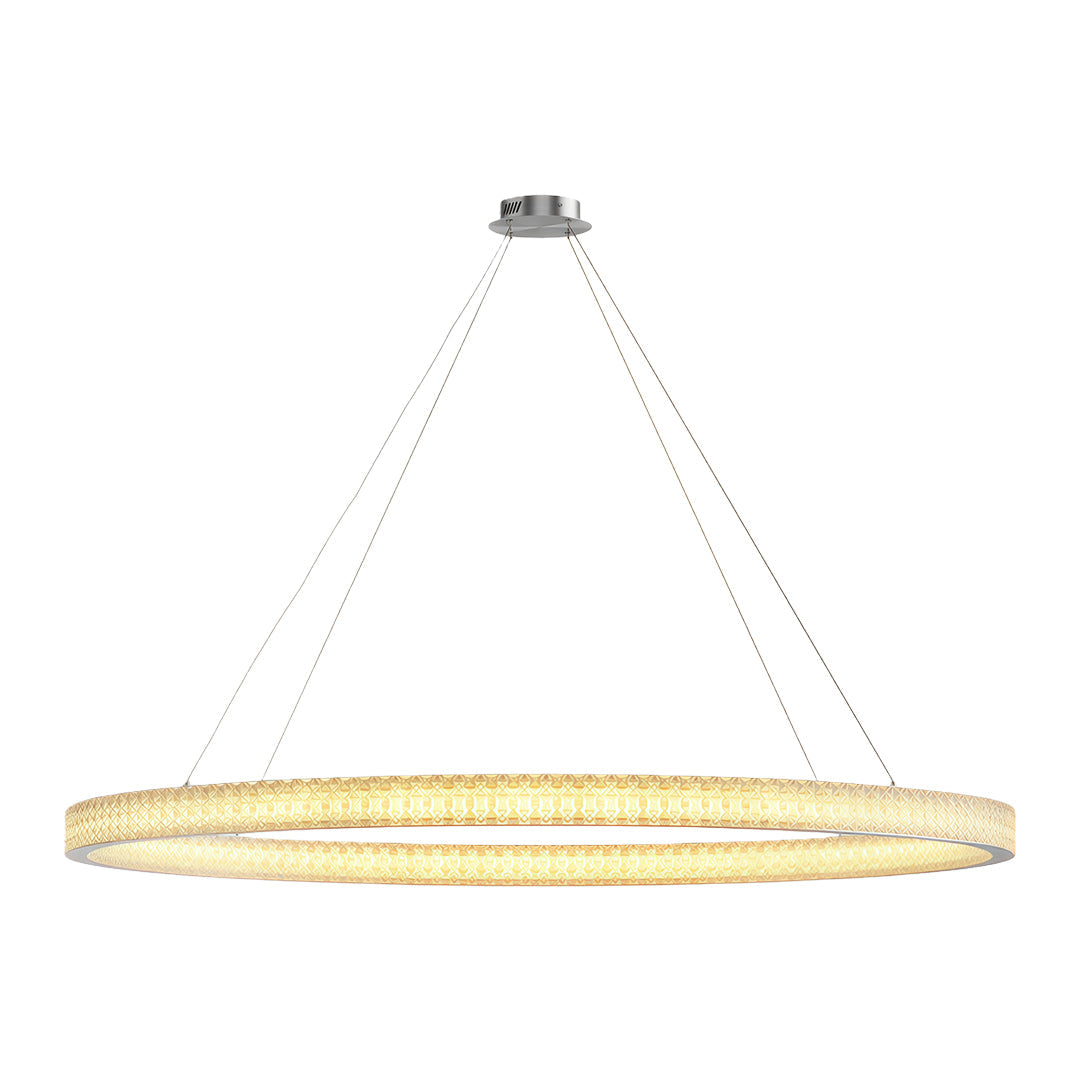 Circular Modern Chandelier Luxury Copper Ceiling Light