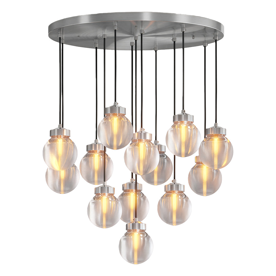 Modern Copper Chandelier Creative Luxury Glass Ceiling Light