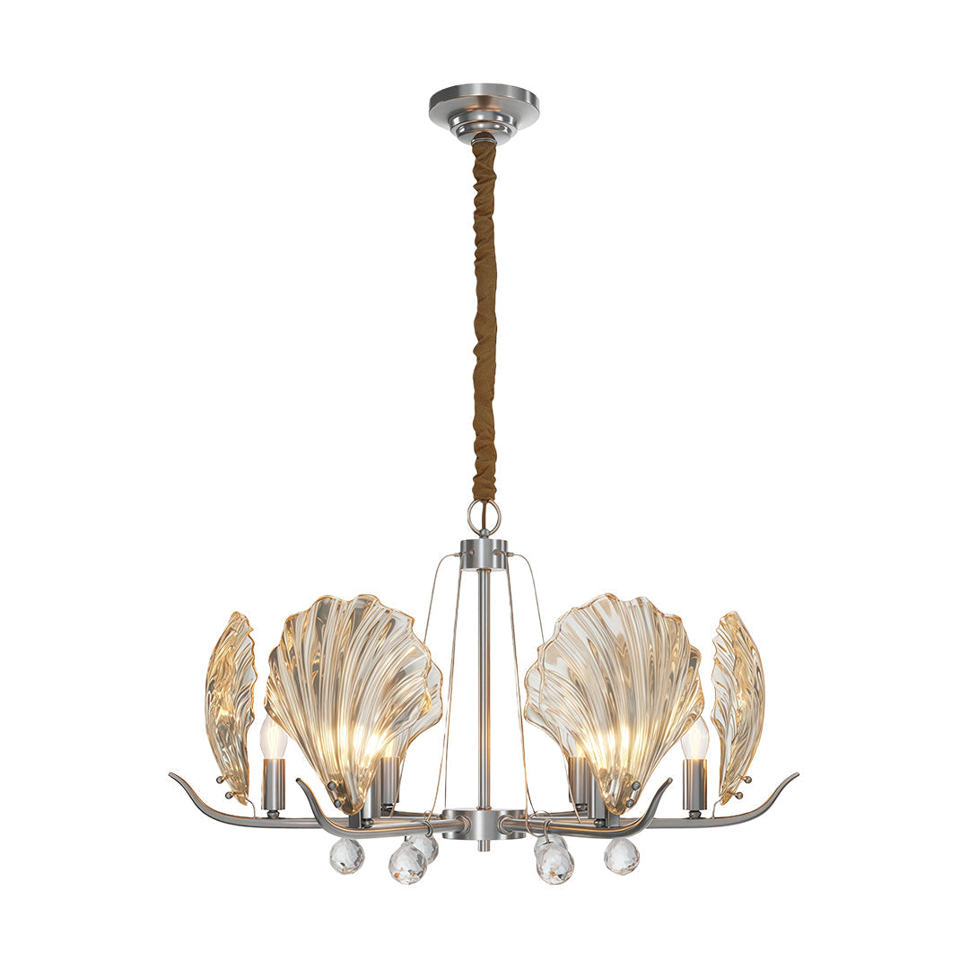 Shell Chandeliers Modern Copper Glass Ceiling Light