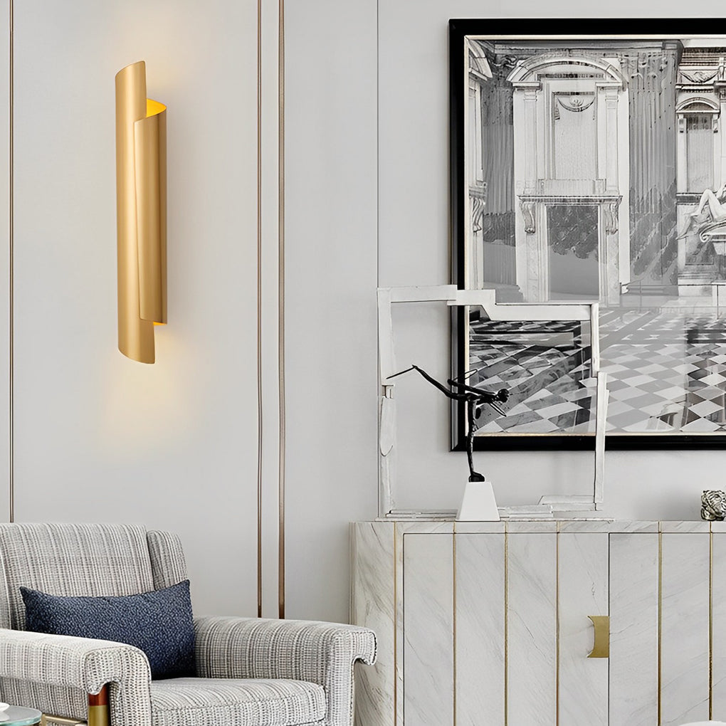 Scroll Wall Sconce Modern Minimalist Metal LED Light