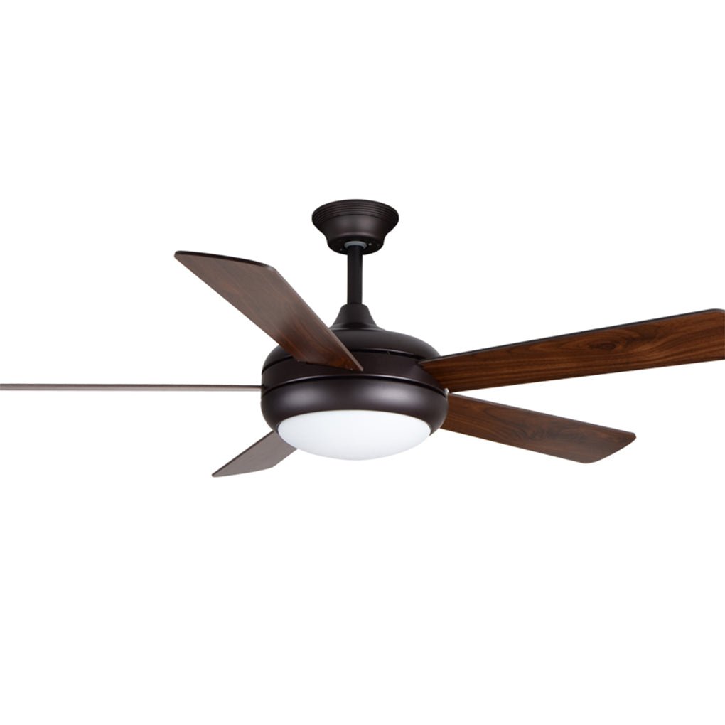 Semi-Flush Mount Ceiling Fan with Light Vintage Real Wood Light