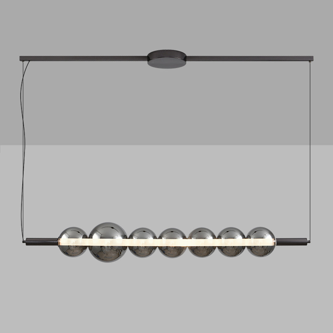 Minimalist LED Silver Pendant Light For Kitchen Island Modern