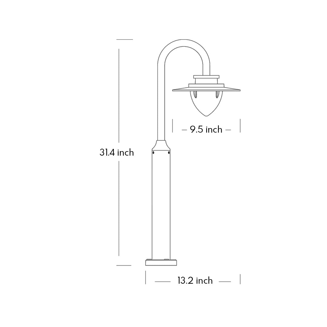 Elegant Pole Garden Lights Minimalist Gooseneck Pathway Lighting