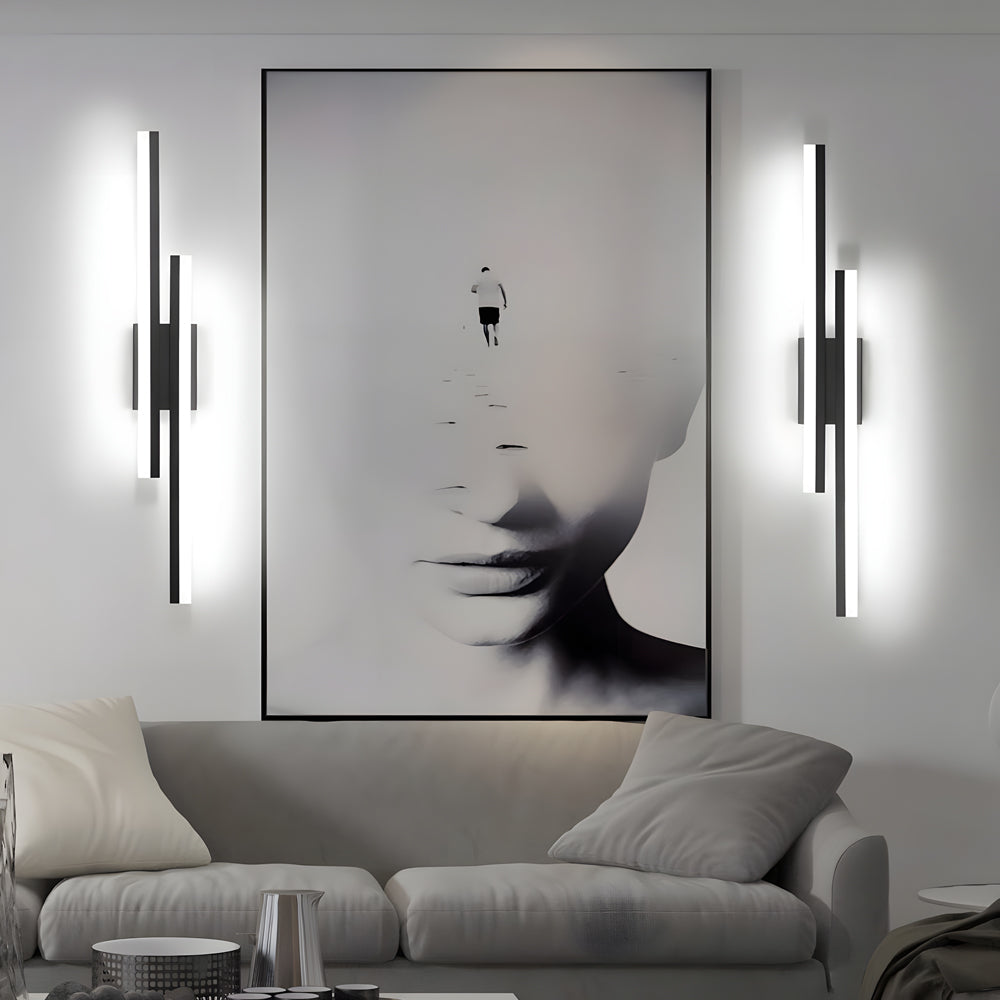 Side Vanity Lights for Bathroom Modern Asymmetric Metal Light