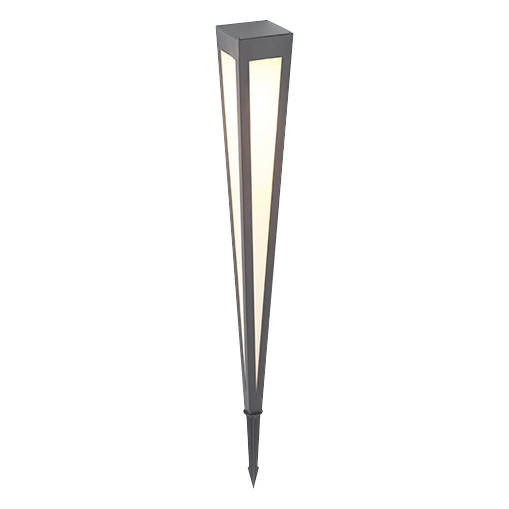 Adjustable RGB Solar LED Pathway Light Square Top & Conical Base Outdoor Lawn Lighting