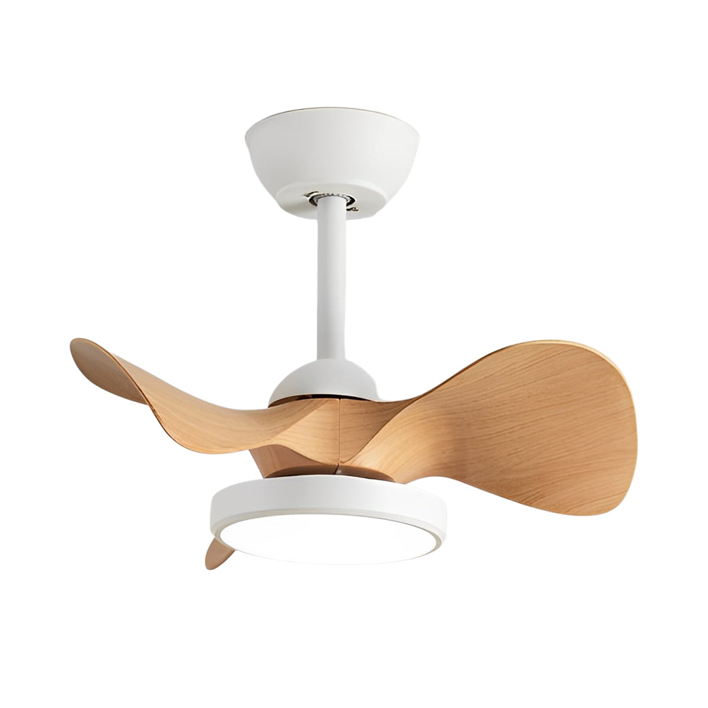 Simple White Ceiling Fan with Light Silent Remote Control Light