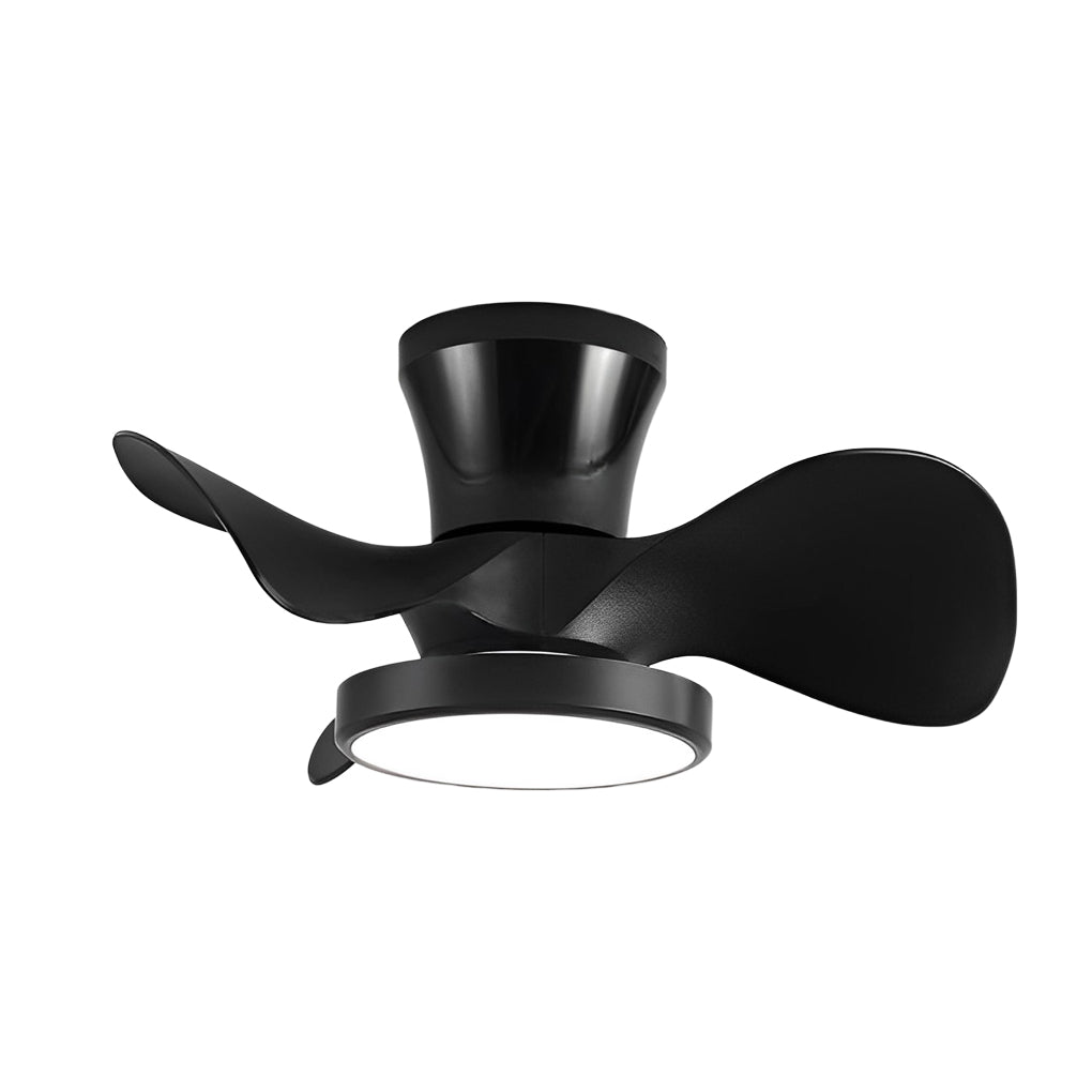 Simple White Ceiling Fan with Light Silent Remote Control Light