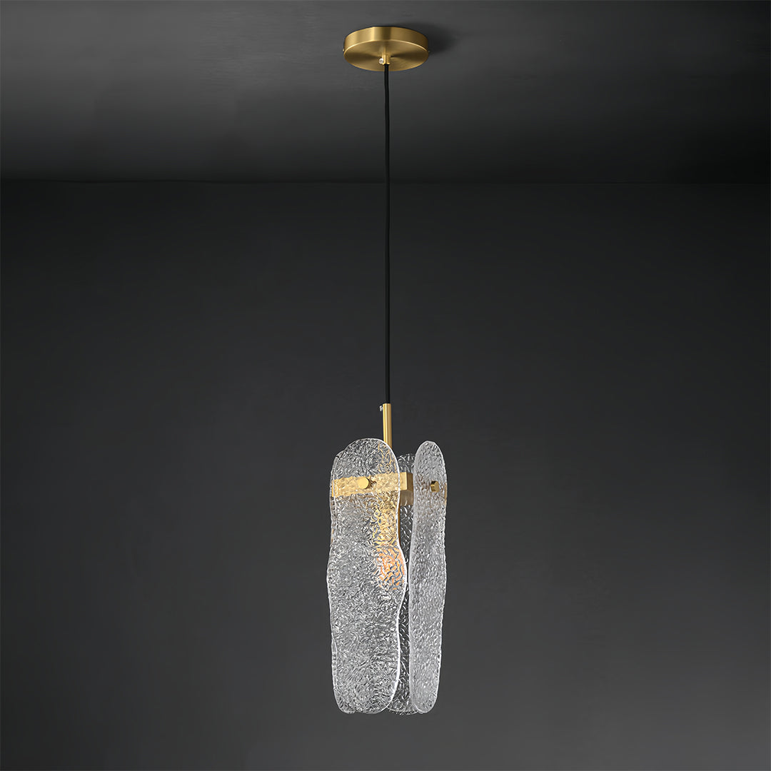 Brass Glass Pendant Light Luxury Adjustable Art Ceiling Lights