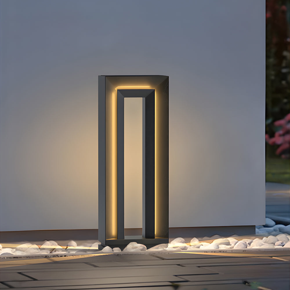 Outdoor Arch LED Solar Lawn Lights Modern Minimalist Style