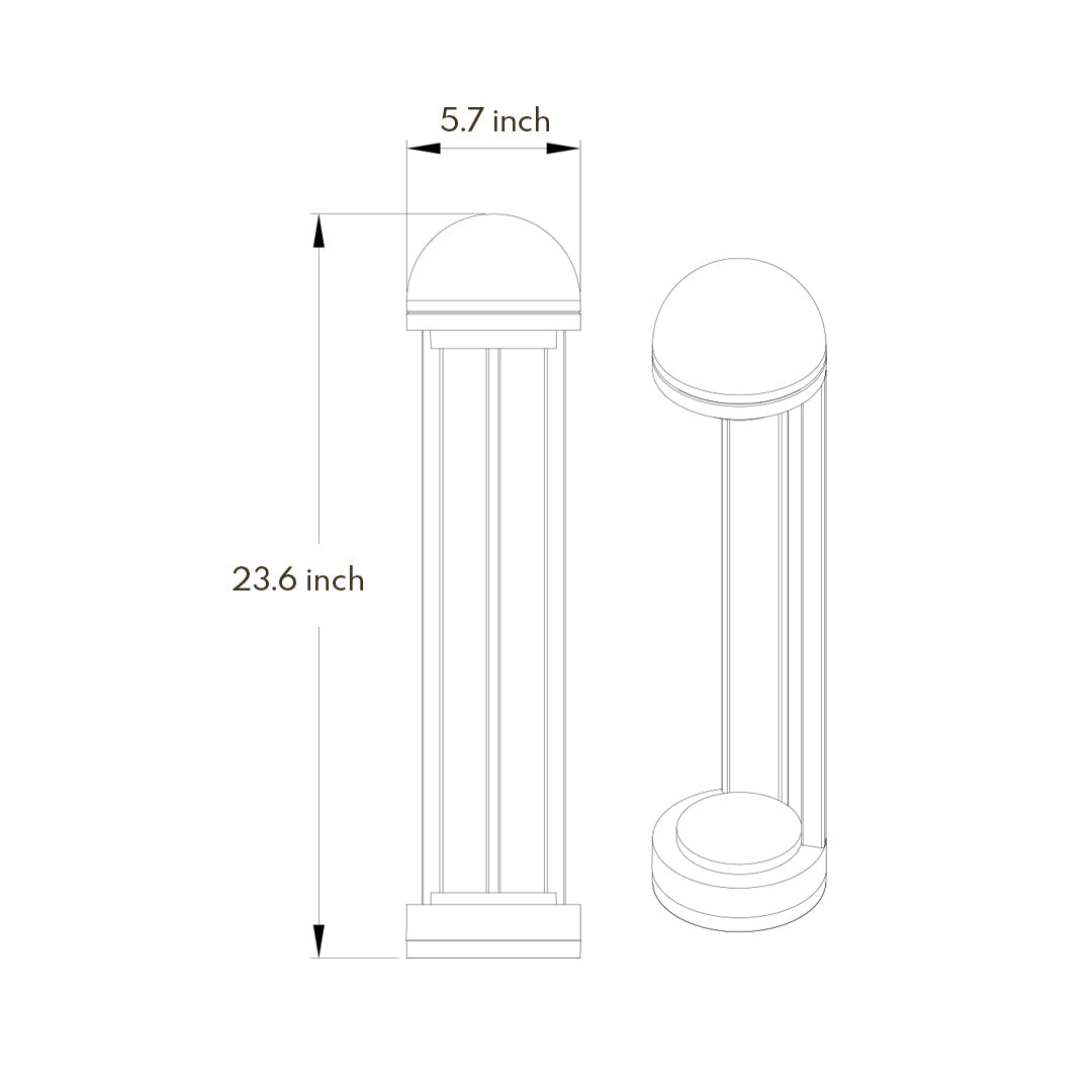 Modern Garden Bollard For Lights Minimalist LED Outdoor Pathway Lighting