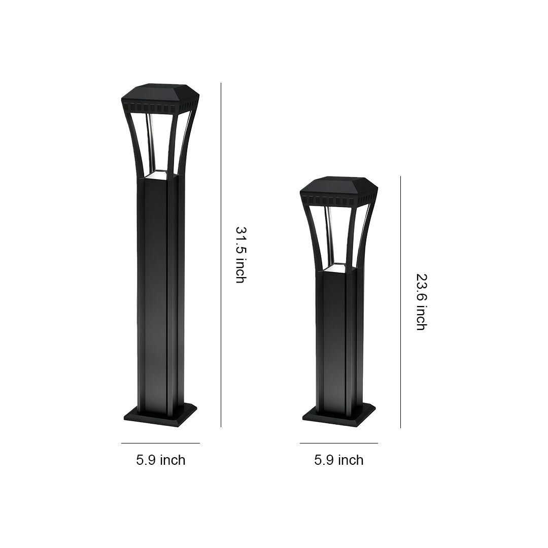 Modern Bollard Lights Geometric Outdoor Waterproof Landscape Light